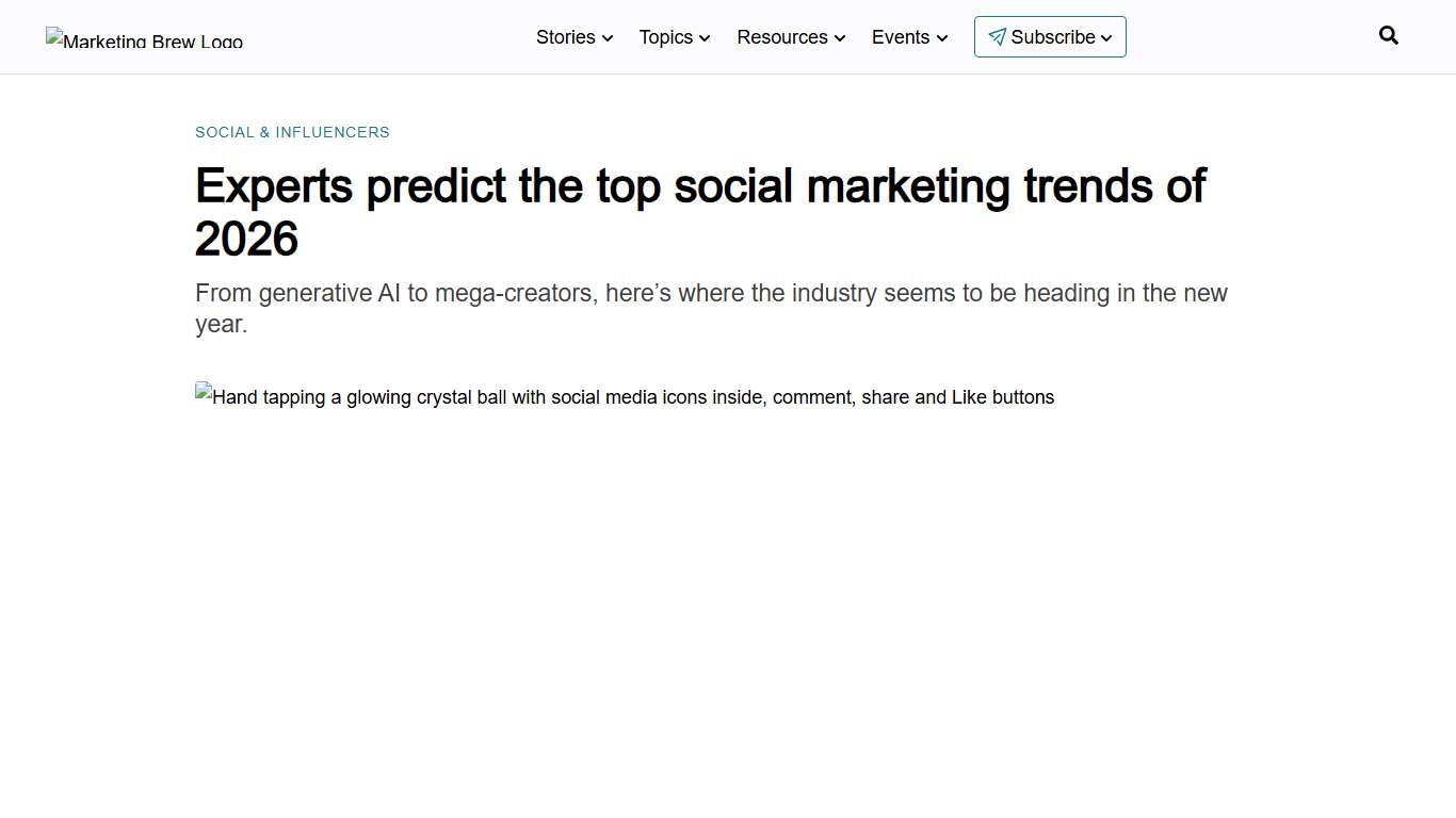 Experts predict the top social marketing trends of 2026
